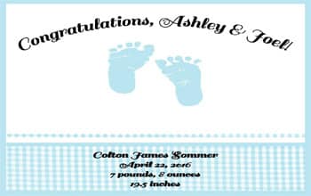 Congratulations card for new baby