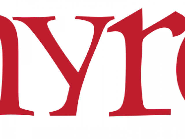 Red "nyrej" text in serif font with "EST 1989" in a black circle to the left.